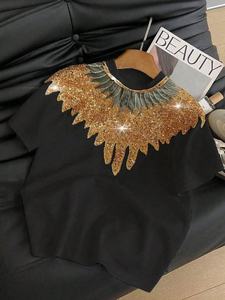 Collar con Bordado Intrincado de Cuentas de Vidrio, Joyería Artesanal para Fiestas, Eventos y Looks de Noche - Product Image 5