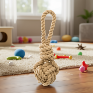 Juego de cuerda tejida con forma de pelota de 720 cm para mascotas, juguete interactivo - Product Image 3