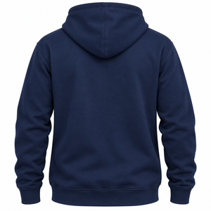Sudadera con Capucha Azul Marino Personalizada, Sudadera Extra Grande de Felpa, Unisex, Estilo Casual Urbano - Product Image 2