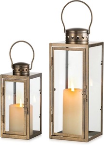 Faroles de metal decorativos personalizados de diseños únicos para interiores y exteriores, juego de faroles altos de estilo rústico para suelo y colgantes. - Product Image 5