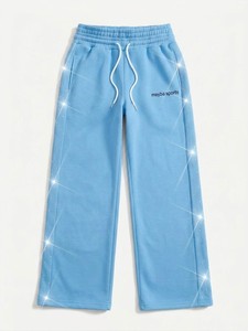 Nouvelle Arrivée Pantalon de Survêtement Ample pour Femme, Tissu Polaire Doux, Coupe Décontractée, Taille Élastique, Écologique et Respirant - Product Image 5
