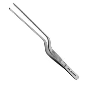 Pinza para apósitos de oído Jansen de acero inoxidable quirúrgico de alta precisión, 2 mm, 1x2 dientes, con forma de bayoneta, instrumento médico - Product Image 3