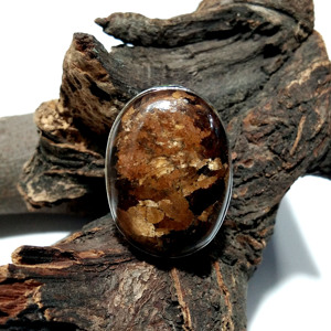 Anillo de Bronzita Natural con Plata de Ley 925, Hecho a Mano, Cabujón Ovalado, Estilo Bohemio, Certificado por Terceros, para Hombre - Product Image 6
