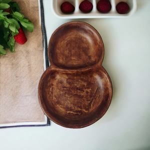 High Quality Eco-Friendly <b>Dinnerware</b> <b>Set</b> Elegant Mango Wood Serving Tray Platter <b>6</b> Small Sections <b>for</b> Snack Dip Bowl Table Decor - Product Image 6