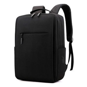 Minimalist Nylon Backpack 15 Inches <b>Waterproof</b> Unisex Softback with Arcuate Shoulder Strap and Interior <b>Zipper</b> Pocket - Product Image 1
