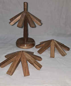 ที่รองแก้วไม้สไตล์อเมริกันฟรีไซส์ออกแบบได้ตามต้องการรูปทรงแปลกไม่เหมือนจริงเป็นมิตรกับสิ่งแวดล้อมสำหรับอาหารจานร้อนจำนวนมากจากอินเดีย - Product Image 6