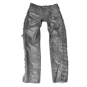 Leather Pants <b>Slim</b> Fit <b>Jogger</b> Tight Leather Pant Middle Waist Man Custom Made Leather Men Wholesale Price Leather Pant - Product Image 1