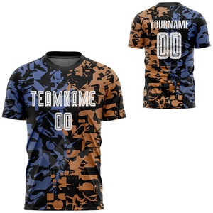 Camiseta de Fútbol de Camuflaje para Hombre, Sublimada, Cuello en V, Manga Corta, Absorbe la Humedad, 320g, Poliéster, Corte Atlético, Personalizable para Equipos - Product Image 1