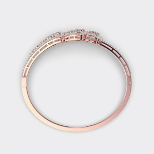 IGI Certified Marquise & Round Leaf Cluster Designer Diamond Bracelet in 14K Yellow / White / Rose Gold - Product Image 4