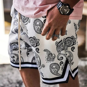 Shorts de sport pour homme en mesh à motif paisley, imprimé par sublimation, séchage rapide, pour la gym, la course et les loisirs - Product Image 1