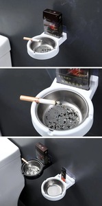 Poubelle en acier inoxydable avec couvercle, cendrier de salle de bain, décoration créative anti-mouches pour bureau, billard, maison et hôtel - Product Image 6