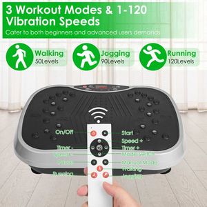 Home Fitness Workout Equipment Whole Body <b>Vibration</b> Platform Machine with Resistant Bands & <b>Remote</b> <b>Control</b> Home Gym Equipment - Product Image 2