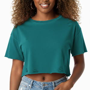T-shirt d'été personnalisé pour femme – Qualité supérieure 100 % coton, couleur unie, logo sérigraphié sur mesure, appliqués, écologique - Product Image 5