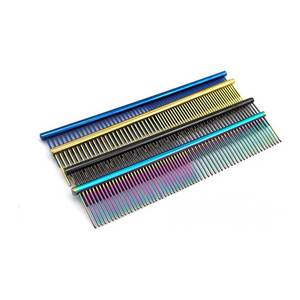Fine & Coarse <b>Tooth</b> Comfort Grip Comb Multi-Purpose Fur <b>Cleaning</b> and Styling Comb Loose Hair Reduction Undercoat Comb - Product Image 4