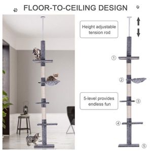 Tiragraffi per Gatti in Legno, Albero per Gatti - Product Image 3