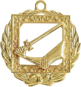 Past Master Blue Lodge <b>Collar</b> Jewel - Gold Plated <b>Metal</b> type Yellow Gold Gem type No Gemstone - Product Image 2