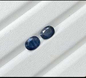 Zafiro azul natural de forma ovalada, piedras sueltas azules para la fabricación de joyas, anillos, colgantes, pendientes, alta calidad - Product Image 2