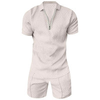 Ensemble 2 pièces d'été pour homme Rose Riviers International, tissu polaire respirant de haute qualité, t-shirt décontracté et short
