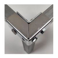 Connecteurs carrés en acier inoxydable SS304 à angle droit de 90 degrés, bidirectionnels, pour soudage et découpe laser, connecteur de 21 mm