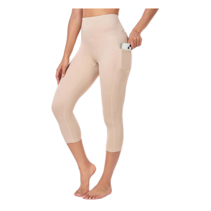 Leggings de sport taille haute personnalisés pour femmes avec poches latérales – Tenue de sport respirante pour l'entraînement et la gym - Product Image 2