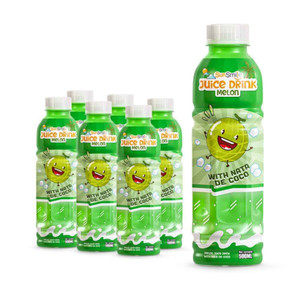 Jugo de Fresa con Cubos de Nata de Coco, Bebidas en Botella PET de 500 ml, Jugo al por Mayor de la Marca NICO NICO, Fabricante de Bebidas de Vietnam - Product Image 3