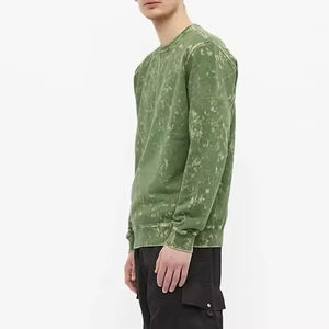 Sudadera de Hombre con Lavado Ácido, Diseño Nuevo, Personalizada OEM, 100% Algodón, Color Sólido, Invierno, Logotipo Personalizado, Cuello Redondo - Product Image 3