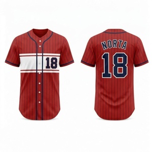Camiseta de Béisbol Estilo Degradado, Personalizada por Sublimación, Ropa Deportiva Transpirable que Absorbe la Humedad, Venta al Por Mayor para EE. UU. y Europa - Product Image 5