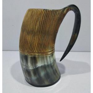 Handcrafts Real Buffalo Horn Mugs For Drinking Eco Friendly Decorative Horn Tankard Jug Leakproof Food Grade Natural Mugs - Product Image 3
