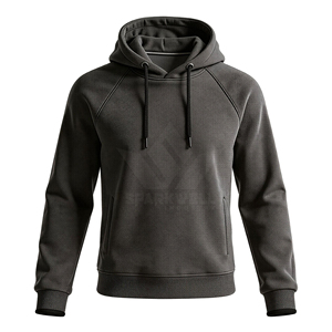 Sudadera con Capucha Extra Grande para Hombre, Color Sólido, Algodón French Terry, Estilo Casual, para Otoño - Product Image 6