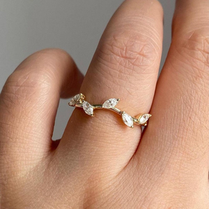 Marquise Cut White Five Stone Ring Prong Set Diamond Band Engagement Jewelry Anniversary Gift Ring for <b>Wife</b> - Product Image 4