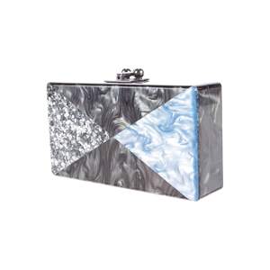 Pochette de soirée élégante en résine pour femme, accessoire de mode en cristal pour mariage - Product Image 6