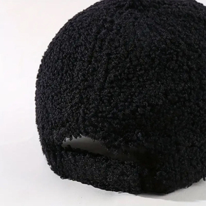 <b>Winter</b> Sherpa Fleece Baseball <b>Cap</b> Unisex Warm Adjustable Velcro Hat Soft Teddy Plush Outdoor Casual Sports <b>Cap</b> Wholesale - Product Image 4