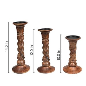 เชิงเทียนไม้สัก - Product Image 4