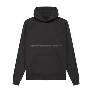 Colección de invierno Unisex de algodón recortado Essentials-Sudaderas con capucha de gran tamaño para hombre Impresión de logotipo único Patrón sólido con capucha al por mayor - Product Image 1