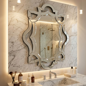 กระจกตกแต่งผนังสไตล์บาโรกเวนิสหรูหรา |   กระจกตกแต่งสไตล์โบราณสำหรับห้องนั่งเล่น ห้องนอน และตกแต่งภายในโรงแรม - Product Image 2