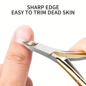 Ensemble de ciseaux à cuticules en acier inoxydable, coupe-cuticules, repousse-cuticules, outils de manucure et pédicure, cadeaux - Product Image 3