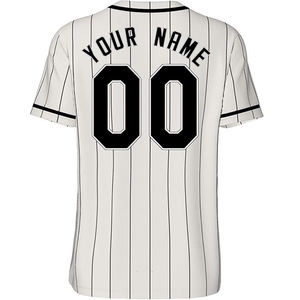 Conjuntos de Camisetas de Béisbol OEM al por Mayor, Transpirables, con Logotipo Personalizado Impreso, de Alta Calidad, 100% Poliéster, Antibacterianas, Cuello en V, Personalizadas para Hombre - Product Image 4