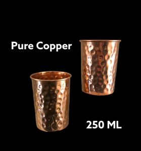 Premium Dining Copper Glass Tumbler Manufacturer Ayurvedic Drinking Water Cup Bulk Export Metal <b>Drinkware</b> India - Product Image 1