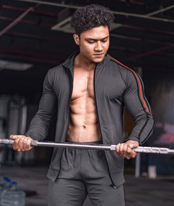 Carbon <b>Grey</b> Winter Casual Thin Zipper Stand Collar Solid Bomber <b>Jacket</b> ODM - Product Image 6