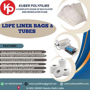 Tubos de plástico LDPE de alta resistencia de sellado azul personalizados Rollo de acabado brillante para tuberías y otros envases hechos de material duradero - Product Image 3