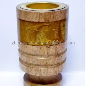 Brûleur Mubkhar en bois naturel 100% avec doublure intérieure en métal support de Bakhoor à bobine élégant pour la maison, la mosquée, la collection de cadeaux du Ramadan - Product Image 1