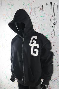 Prix bas, haute qualité, sweats à capuche zippés respirants personnalisés pour l'hiver, 100% coton molletonné, logo sur le devant pour hommes, URBAN PRODUCTIONS - Product Image 3