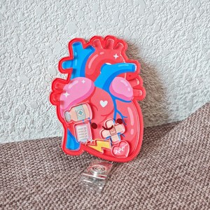 Dissected Heart Acrylic Shaker Cute Charms Custom Acrylic Shaker Keychain <b>Keyring</b> Wholesale Custom Personalized Design For Nurse - Product Image 4
