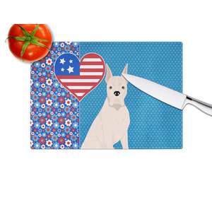 บ็อกเซอร์สีขาวเขียงกระจกนิรภัยตกแต่งขนาดใหญ่สำหรับหั่นอาหารและจานจากอเมริกาสหรัฐอเมริกา - Product Image 4