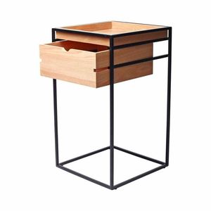 Rustic Wooden Floor Vase Planter <b>Square</b> Metal Stand Set 2 Indoor Outdoor Floral Display - Product Image 6