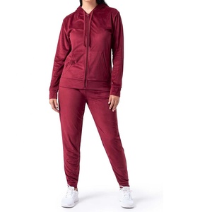 Conjunto Deportivo de Dos Piezas para Mujer, Sudadera Corta de Manga Larga, Pantalones Jogger Largos Ajustados con Abertura, Transpirable, Fácil y Perfecto - Product Image 1