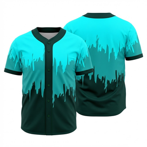 เสื้อเบสบอลตาข่าย ผ้าระบายอากาศ สำหรับผู้ชายและเยาวชน เสื้อเบสบอลระบายอากาศได้ดี สกรีนโลโก้ตามสั่ง ชุดทีมแบบซับลิเมชั่น - Product Image 1