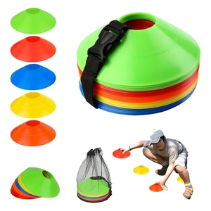 Made From High-Quality Flexible PE/PVC <b>Plastic</b> Football Training Cones & <b>Discs</b> Kit For Kids Youth Adults Agility Sports Cones - Product Image 1