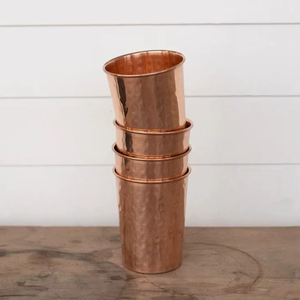 Copper drinking <b>glasses</b> premium lifestyle drinkware metal tumblers for <b>water</b> juice cocktail use durable reusable kitchen use - Product Image 1