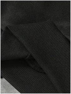Sudadera con Capucha Negra de Calidad Premium para Hombre, con Pedrería de Telaraña, Estilo Gótico Oversize, Ajuste Regular, Tejido de Punto, para Otoño, OEM - Product Image 5